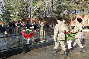 В Алматы отметили 74-ю годовщину подвига 28 панфиловцев 